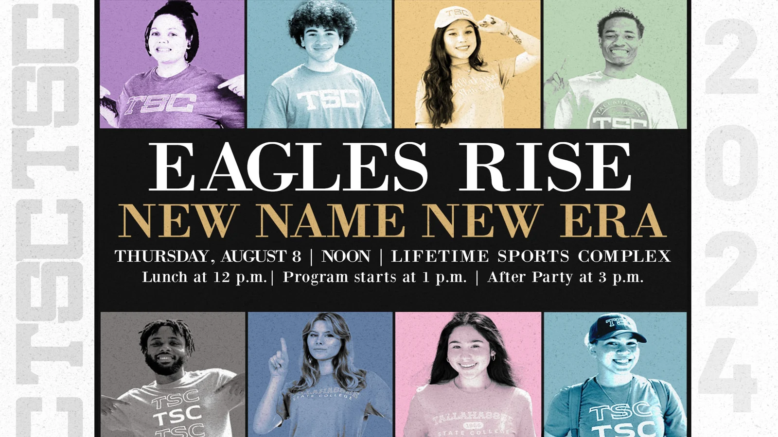 Eagles Rise campaign featuring student portraits